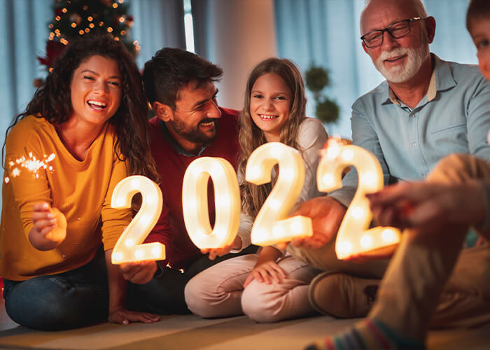 família reunída nas festas de fim de ano após realização de implantação de balão gástrico