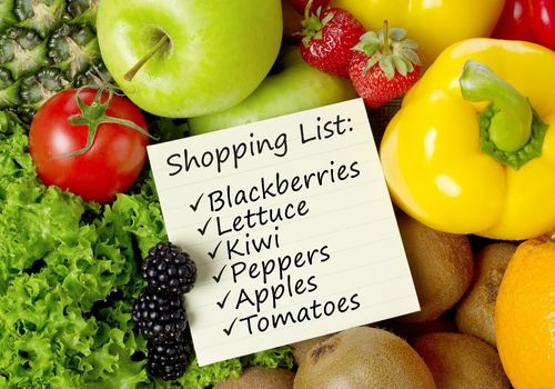 Healthy shopping list for weight loss